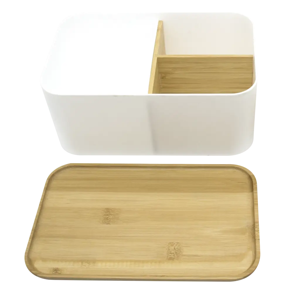 Прозрачная корзина для хранения SENSEA Bamboo с пробковой крышкой 82754670 STLM-0035523 - Вид №2