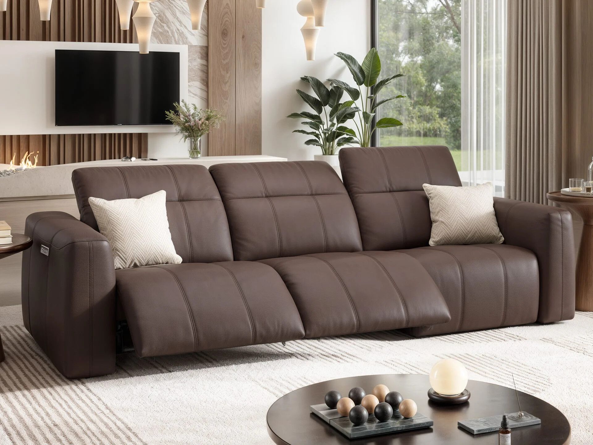 3-местный кожаный диван Sofanella Флорида ARCH-00062596 - Вид №2