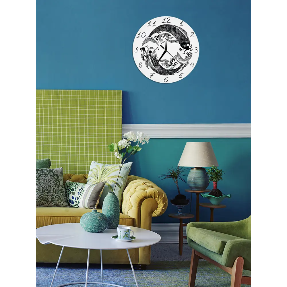 Настенные часы Рыбы Инь Янь 30x30 см 82882519 STLM-2126313 Santreyd Design - Вид №3