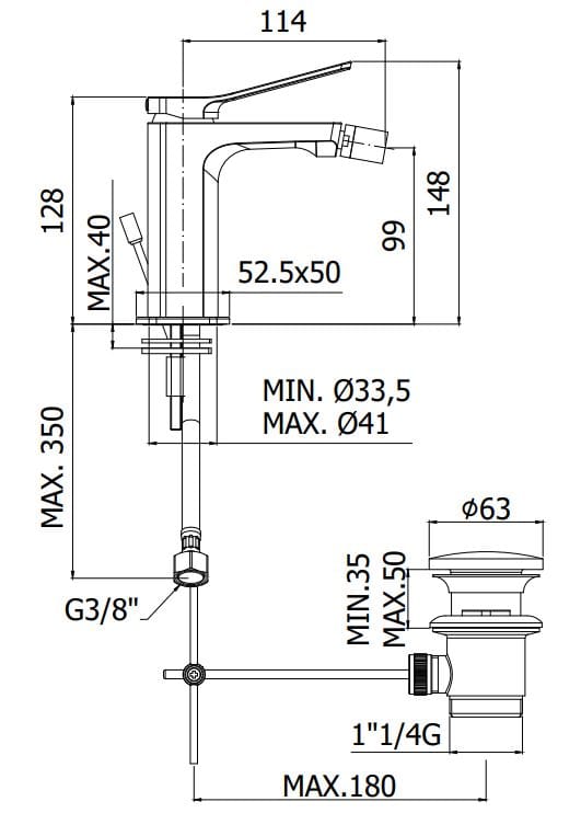 Настенный кухонный смеситель с поворотным изливом RUBINETTERIA PAFFONI Tilt ARCH-00028708 - Вид №2