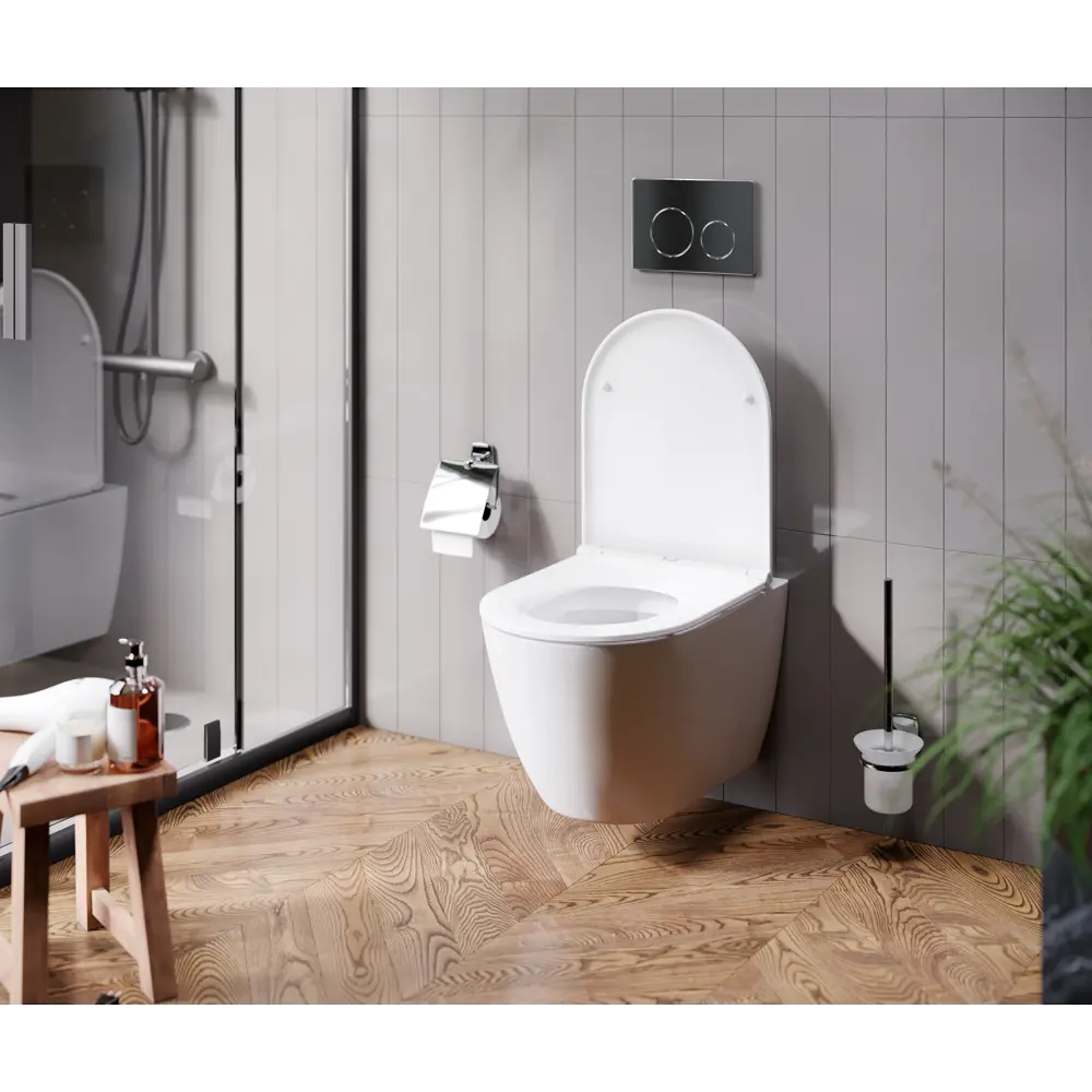 Комплект инсталляция с унитазом AM.PM Pulse Flash Clean IS80151.9P1702, с микролифтом, клавиша цвет хром STLM-2091763 - Вид №3