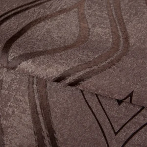 Ткань димаут «Витражный», 280 см, вензель, цвет шоколад