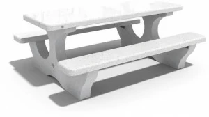 ENCHO ENCHEV - ETE Бетонный стол для пикника со встроенными скамейками  118