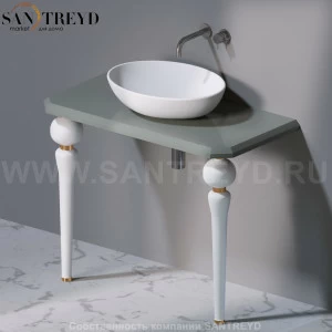 AeT ITALIA Deco Консольный столик с индивидуальными ножками и серой деревянной столешницей C270T