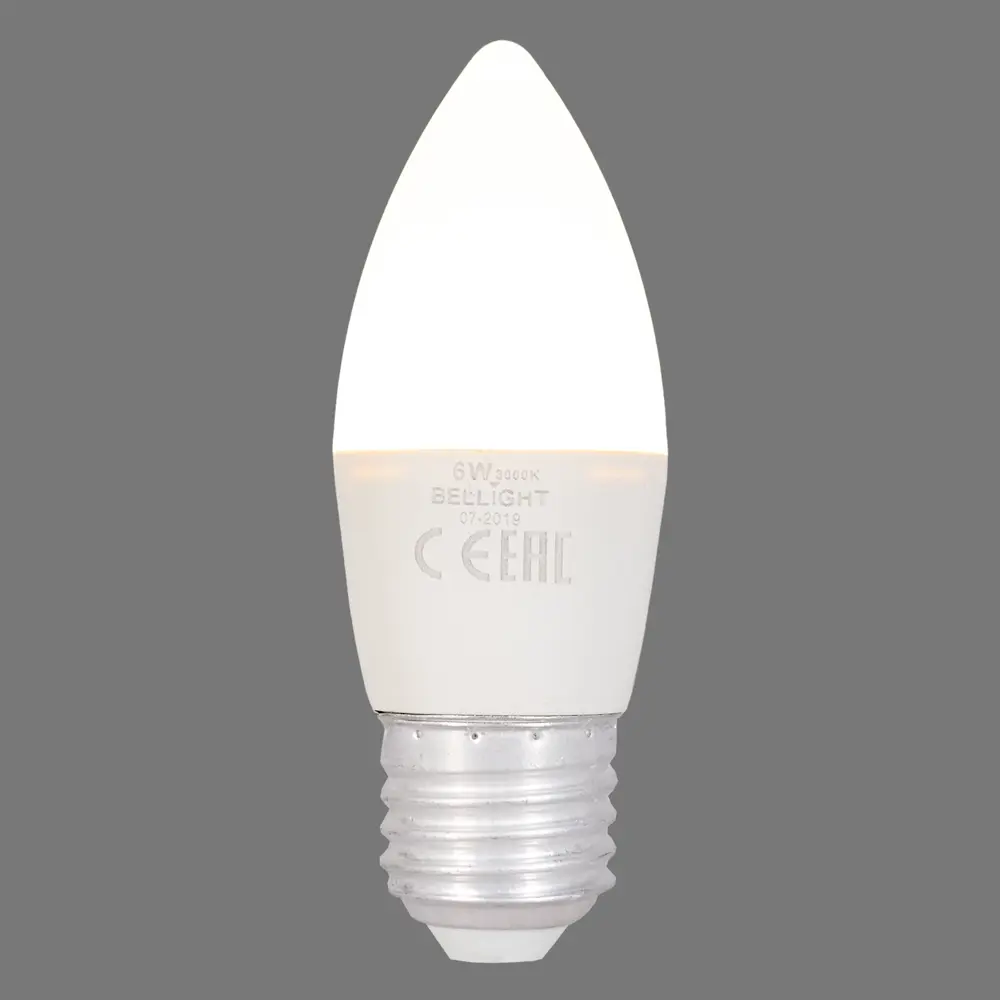 Лампа светодиодная Bellight E27 220-240 В 6 Вт свеча 480 лм, тёплый белый свет STLM-2103996 - Вид №2