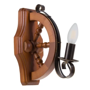 Бра Атлантида 1xE14х60 Вт, дерево, цвет тёмное дерево