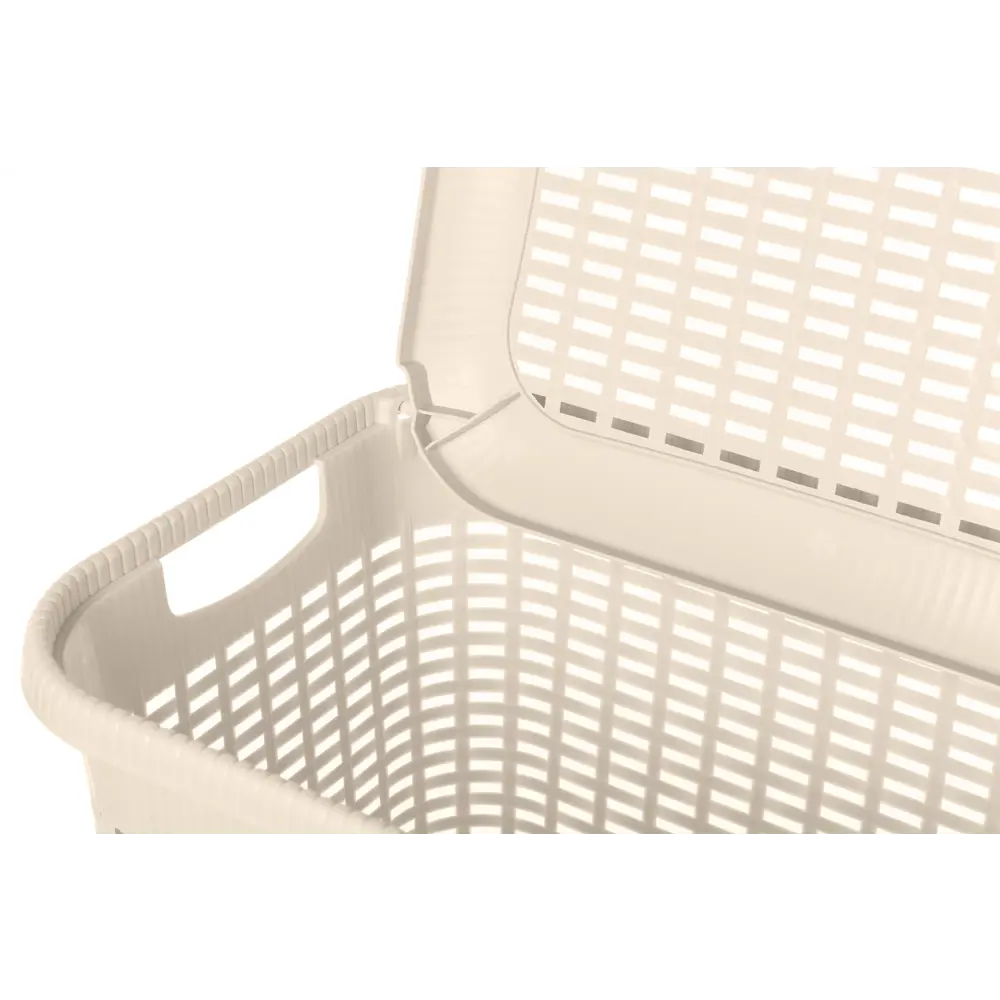 Корзина для белья Бытпласт Rattan Style 30 л полипропилен цвет бежевый Ротанг STLM-2065134 - Вид №3