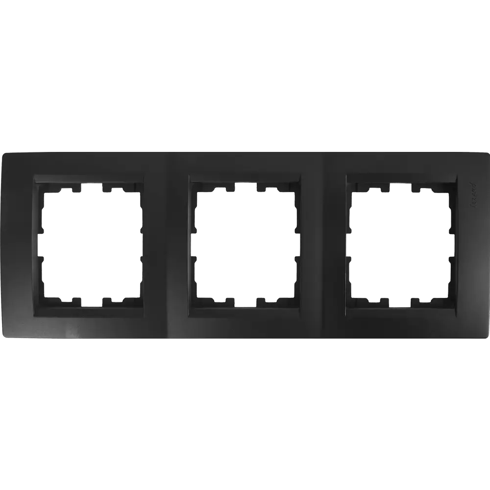 Рамка для розеток и выключателей Lezard Karina 3 поста вертикальная цвет черный бархат STLM-2083815 - Вид №1