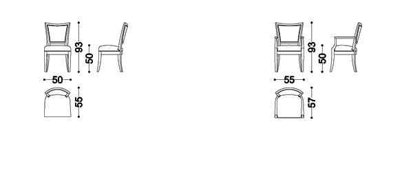 Тканевый стул с подлокотниками OPERA CONTEMPORARY 009/P ARCH-00102199 - Вид №2