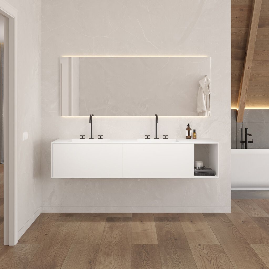 Двойная раковина Corian® со встроенной раковиной RILUXA Apollo ARCH-00136622 - Вид №1