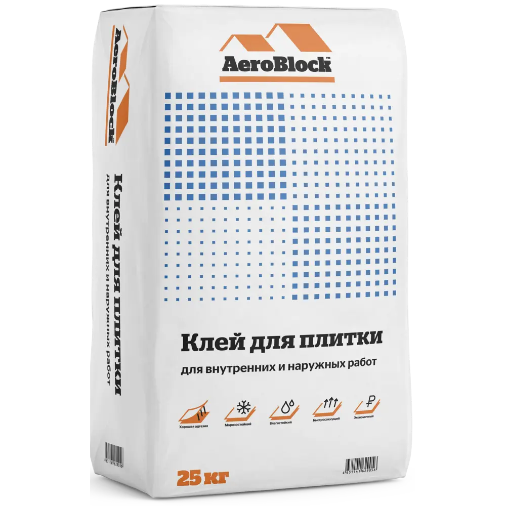 Клей для плитки AeroBlock для внутренних и наружных работ 25 кг STLM-2093801
