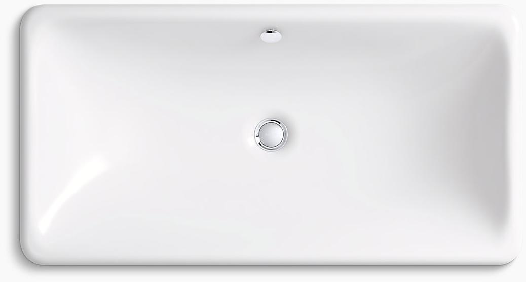KOHLER Прямоугольник Iron Plains Trough Встраиваемая / устанавливаемая под столешницу раковина для ванной комнаты K-20212-KA  - Вид №2