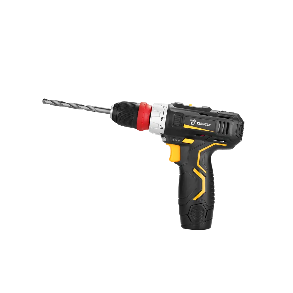 Дрель-шуруповерт аккумуляторная Deko GCD12DU3, 12 В Li-Ion 2x1.5 Ач STLM-2188414 - Вид №4