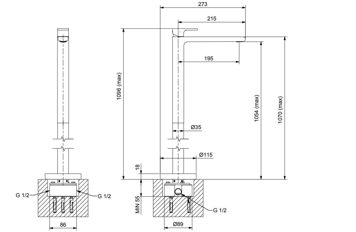 Однорычажный смеситель для раковины Gaia Mobili Complements ARCH-00039788 - Вид №2