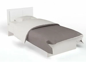 Кровать классика ABC-KING Extreme с бел кожей (160*90) без ящика