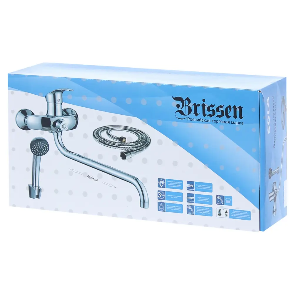 Смеситель для ванны Sola универсальный однорычажный BRISSEN Сола STLM-2129899 - Вид №4