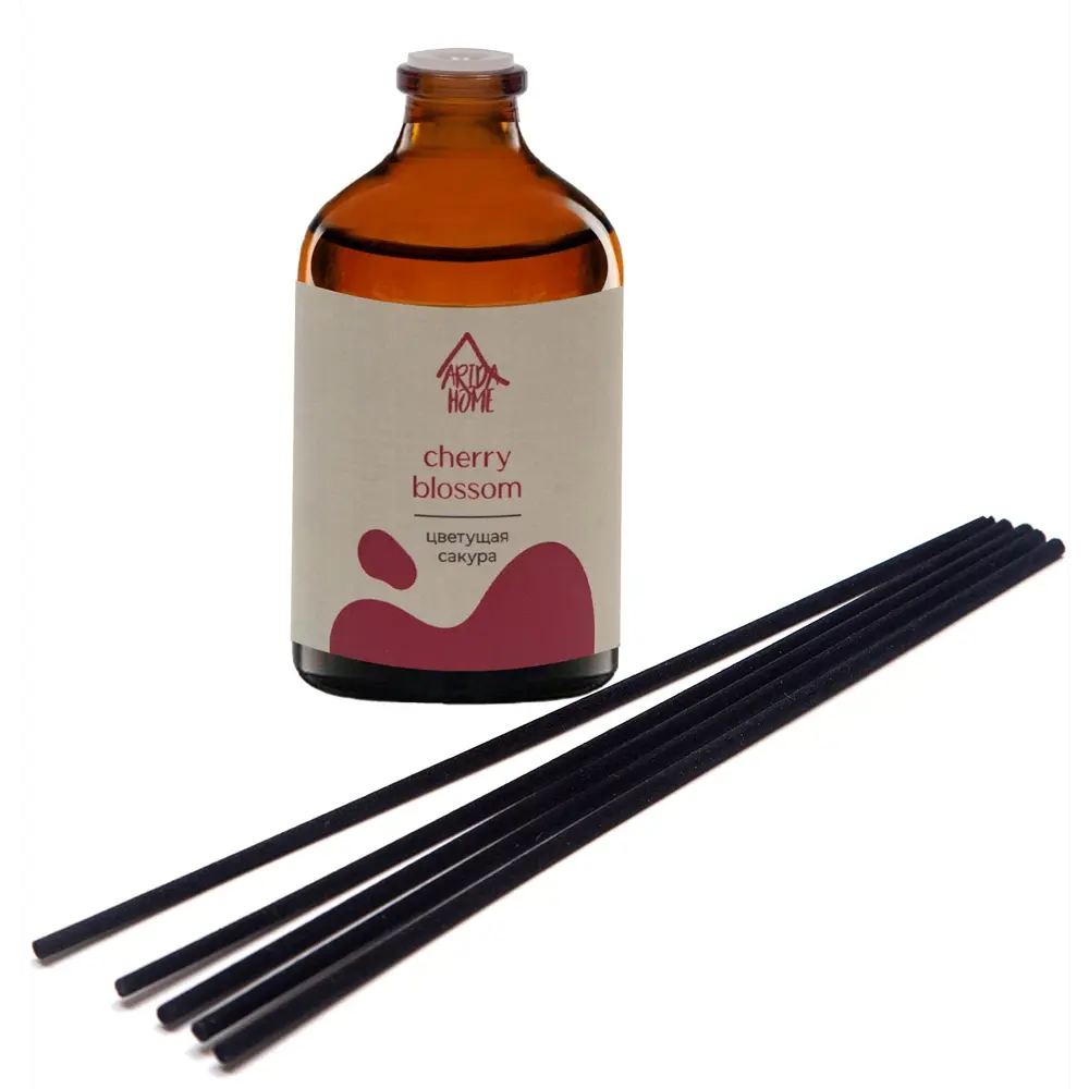 ARIDA HOME Диффузор Цветущая сакура 100 мл с фибровыми палочками 84049199 STLM-0046485 - Вид №1