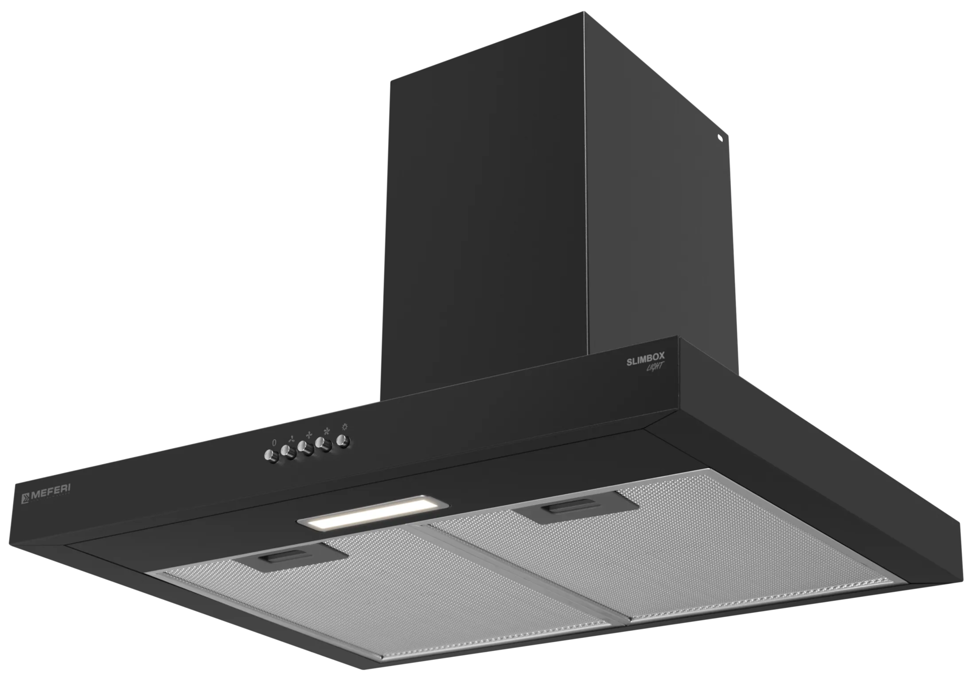 9168713 Вытяжка каминная Meferi SLIMBOX60BK LIGHT черный STDN-0053489 - Вид №4