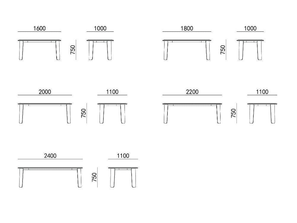 Деревянный прямоугольный обеденный стол HC28 maison Flu ARCH-00022592 - Вид №3