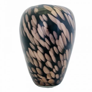 Ваза стеклянная черная с белым Noir Glass Vase MAK-INTERIOR - 093526 Черный