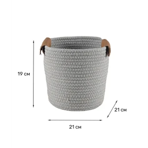 Корзина для хранения Zenfort Ангара 8л текстиль серый