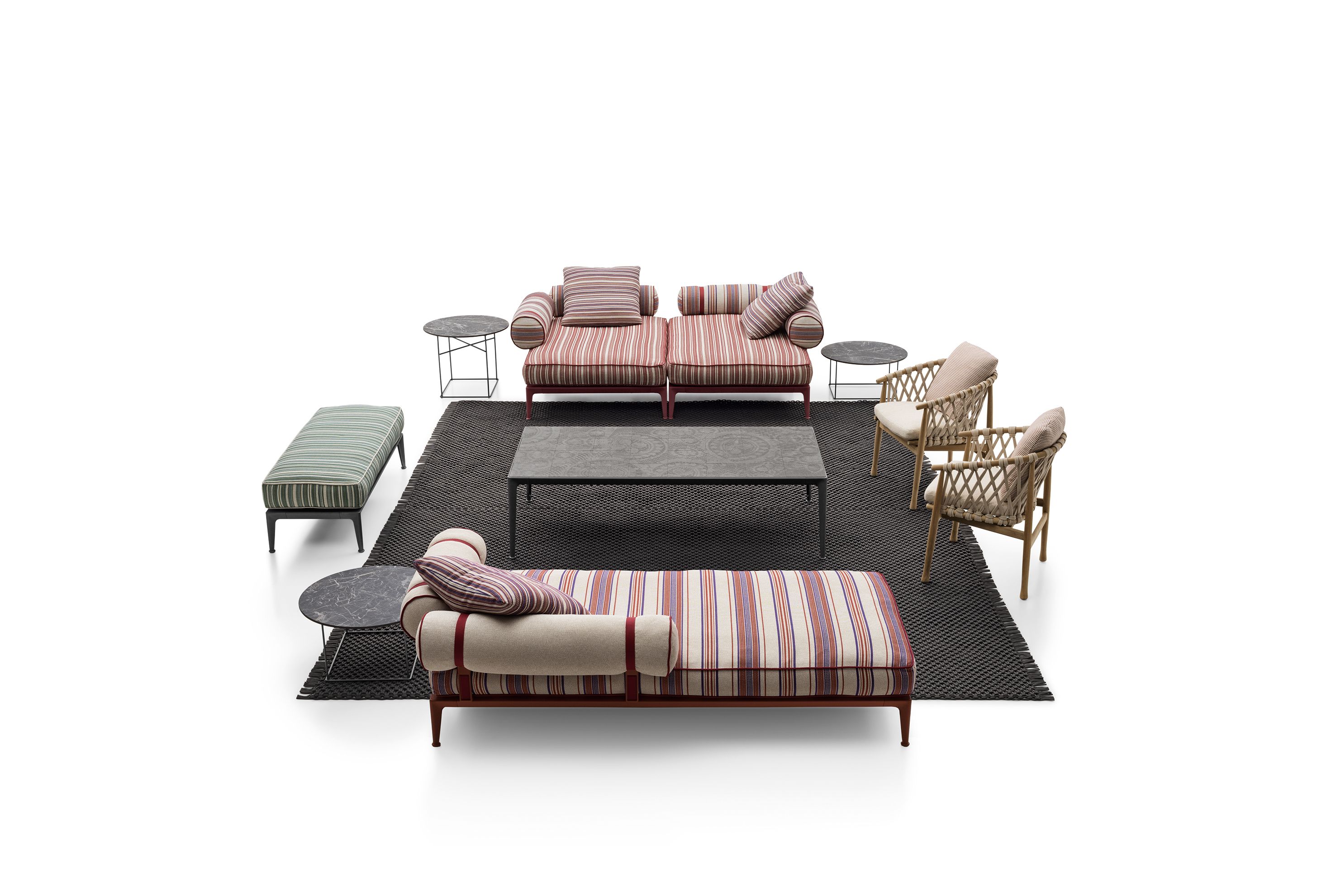 Ткань сад шезлонг B&B Italia Outdoor смородина ARCH-00129476 - Вид №2