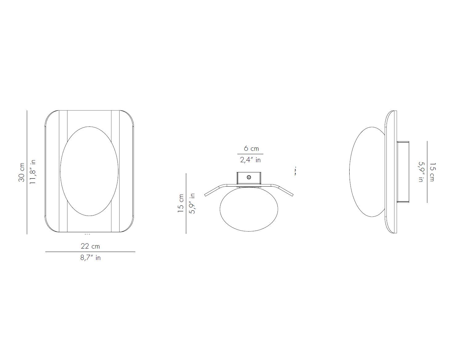 Светодиодные настенные светильники из стали и стекла Patrizia Volpato Nubi ARCH-00152858 - Вид №7