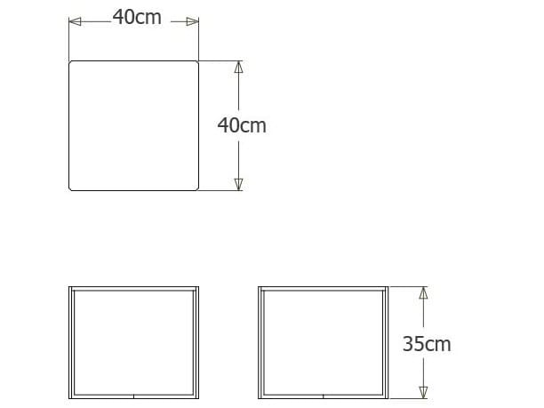 Алюминиевый квадратный низкий журнальный столик с порошковым покрытием TRIBÙ Natal Alu ARCH-00141607 - Вид №5