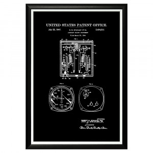 896521395_1818 Арт-постер «Патент на авиационный индикатор скорости, 1949» Object Desire