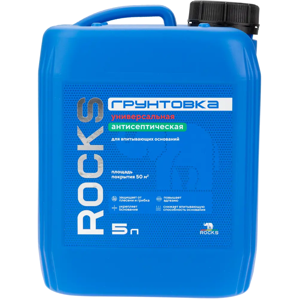 Грунтовка универсальная для влажных помещений Rocks 5 л STLM-2150792