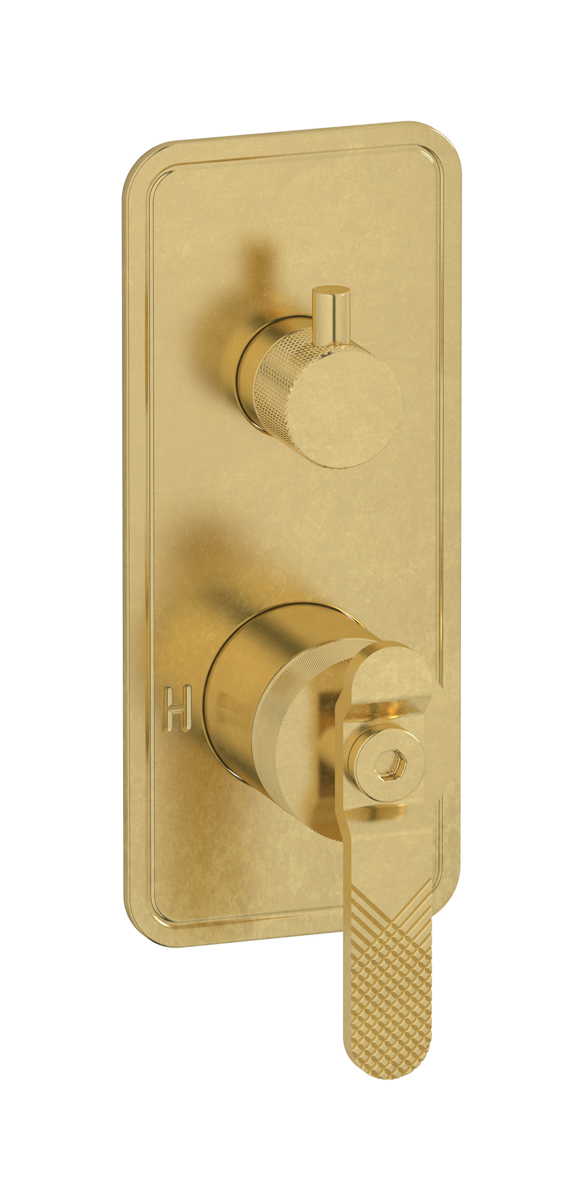 Встроенный смеситель для душа с двухходовым дивертером WE ARE IB b2310on Natural Brass Bold