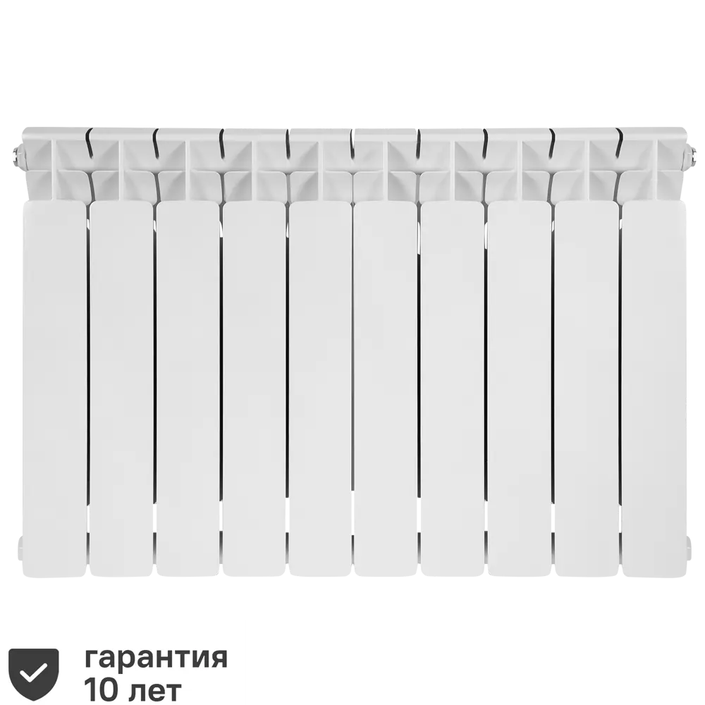 Радиатор секционный Rifar Base RB50010НПЛ 500/100 10 секций нижнее левое подключение биметалл белый В500 STLM-2109964