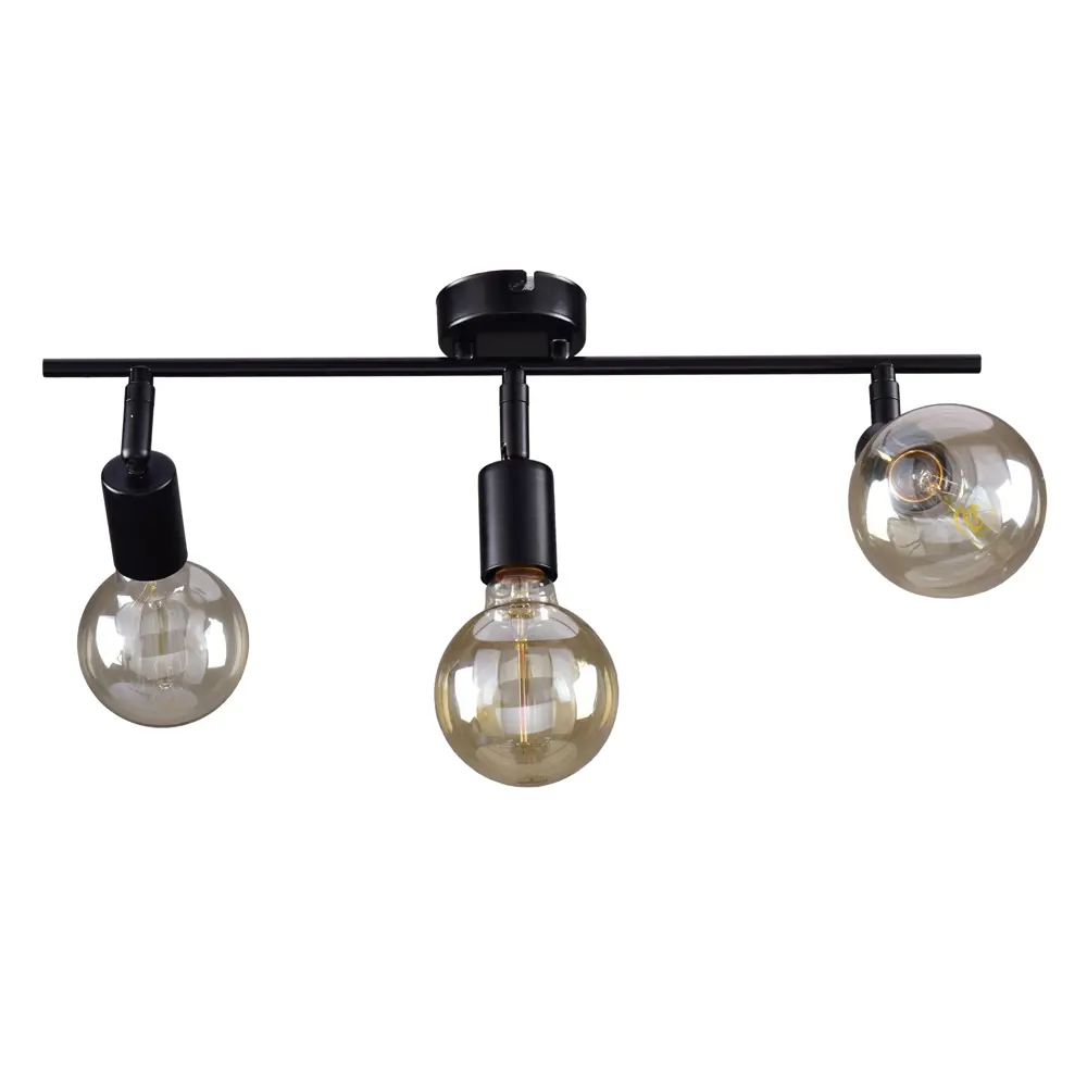 Люстра потолочная Реал 3 лампы 10 м² цвет черный РОССВЕТ STLM-2025366 - Вид №2