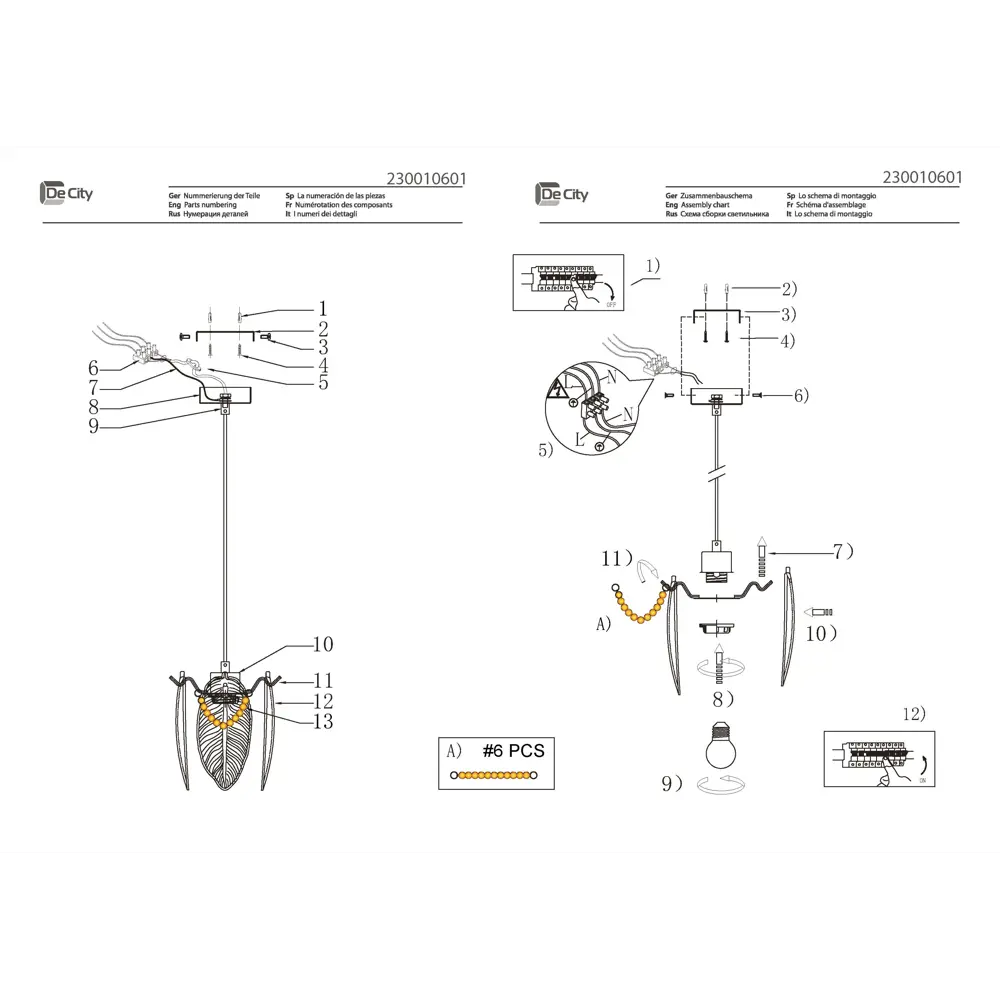 Подвесной светильник DE CITY Бриз 1 с регулируемой высотой 89379445 STLM-1371437 - Вид №11