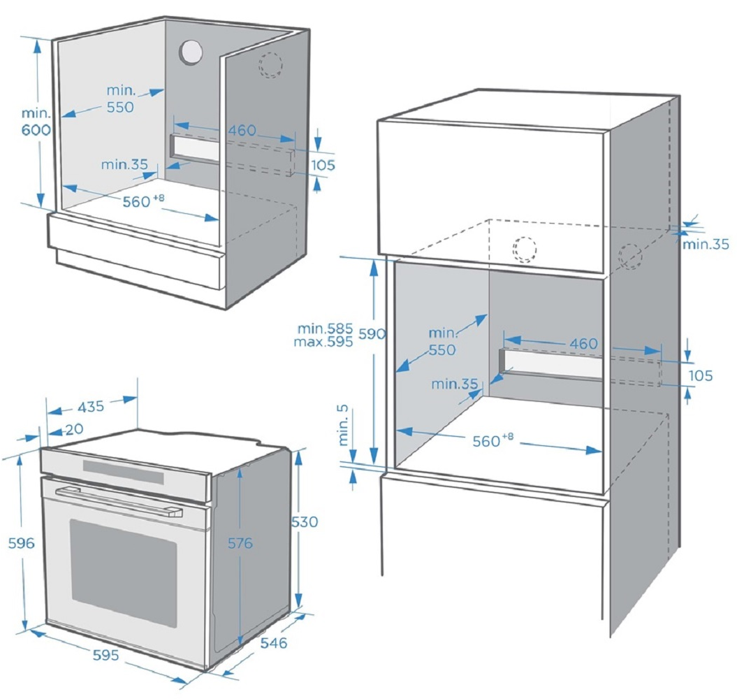 9033969 Электрический духовой шкаф Akpo PEA 72M13SSD05 BL черный STDN-0114106 - Вид №7