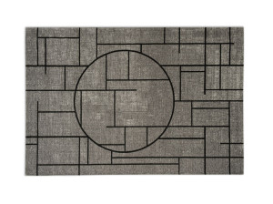 Прямоугольный ковер из синели с геометрическим рисунком