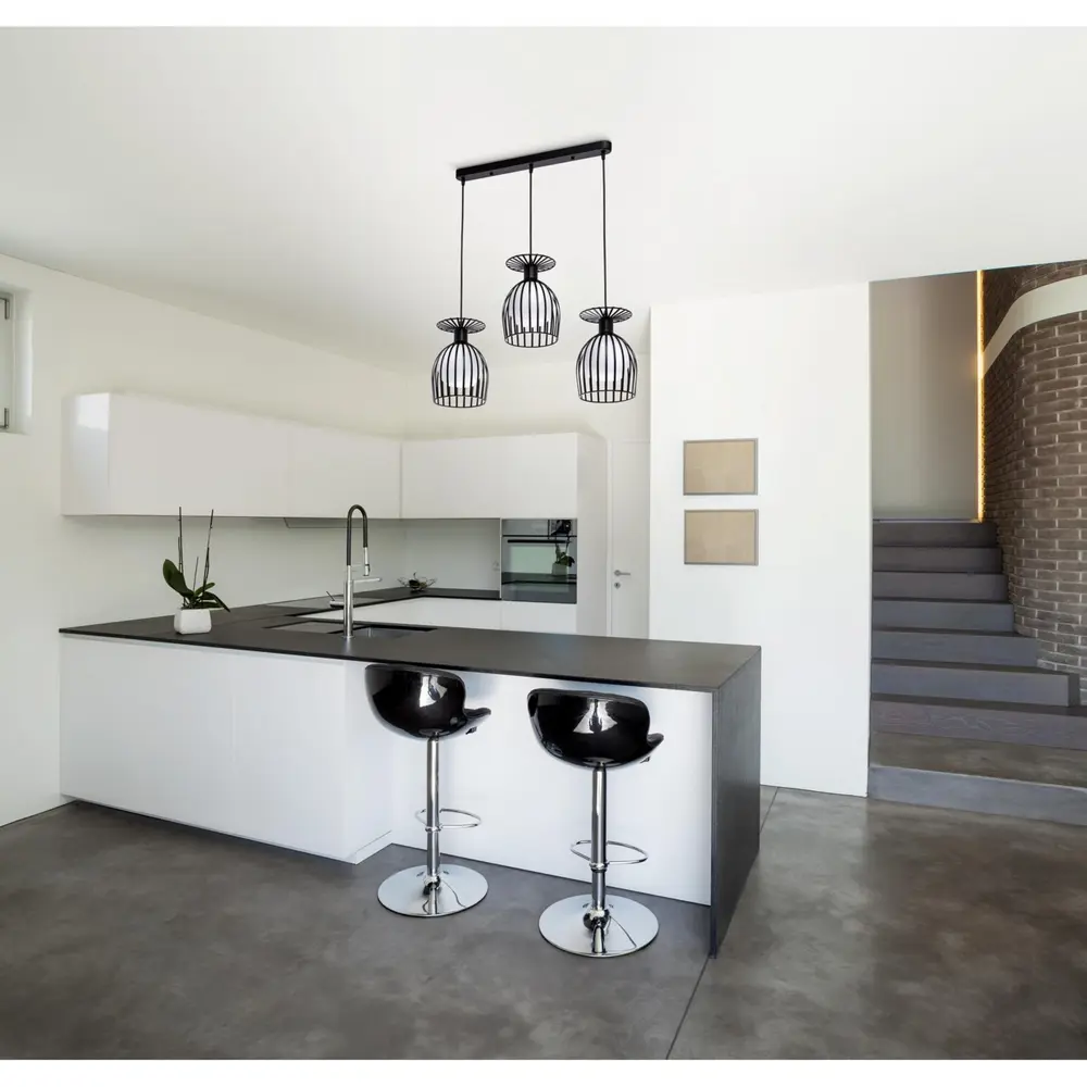 Люстра Лоск 3xE14x40 Вт, металл/стекло, цвет чёрный/белый/темное дерево MW-Light STLM-2205771 - Вид №7