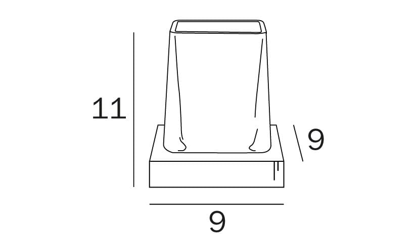 Стеклянный держатель зубной щетки INDA® ARCH-00060027 - Вид №2
