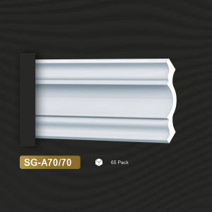 90761312 Плинтус SG-A70/70 на стену и потолок, полистирол (xps), цвет белый, 2000х70 мм STLM-0372104 DECOSTAR POLYSTYLE