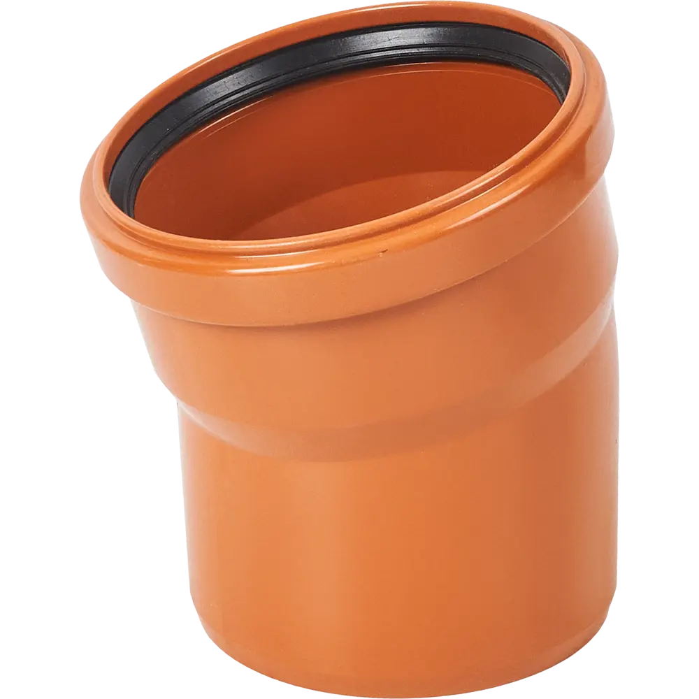 Отвод Хемкор d110 мм 15° пластиковый для наружной канализации STLM-2089381