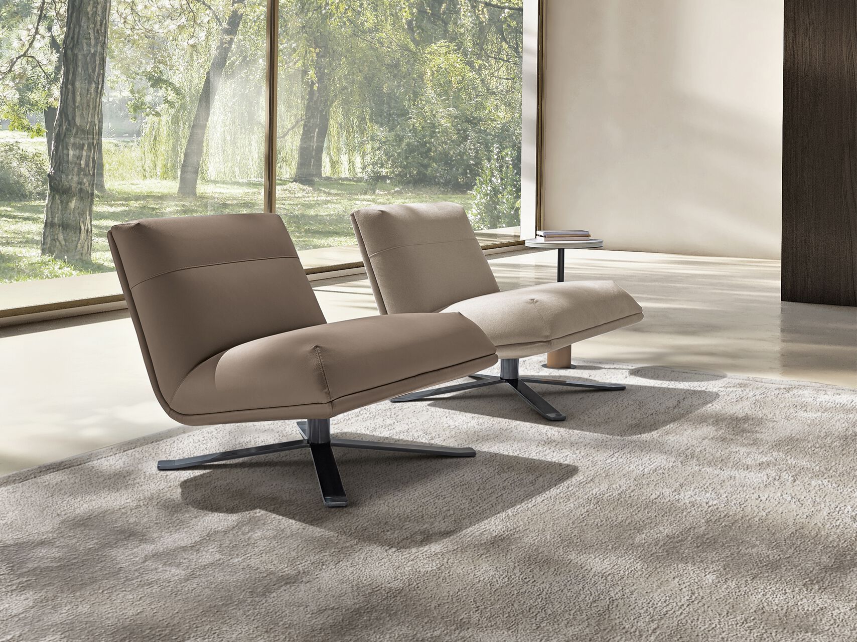 Спицевое кожаное кресло без подлокотников Max Divani SCOTT ARCH-00042775 - Вид №2