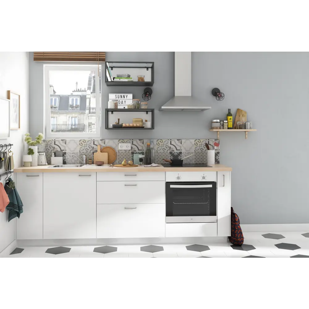 Фальшпанель для кухонного шкафа Аша 58x77 см KONSENSA ДСП цвет белый Аша белая STLM-2127478 - Вид №3