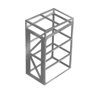 Сборно-разборный хозблок Ласар металлический оцинкованный 100x150x245 см коричневый