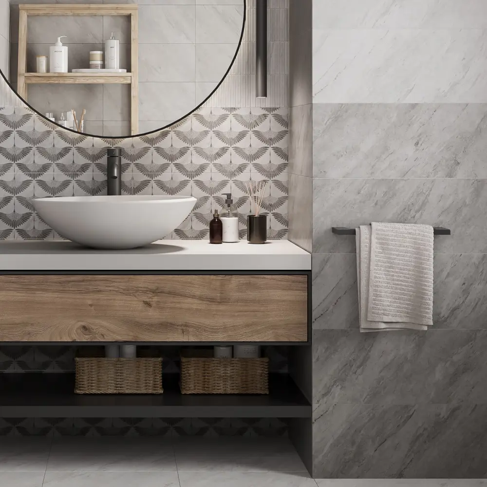 Gracia Ceramica Tanto 04 - настенная плитка серого цвета с эффектом камня 89416690 STLM-1578007