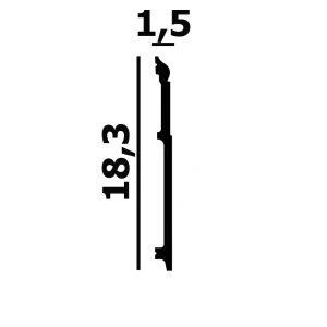 Плинтус напольный Перфект Плюс P115 183x15x2000 мм