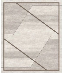 Capital Collection Прямоугольный ковер из бамбукового шелка с рисунком