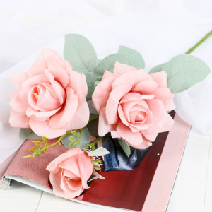 90859548 Цветы искусственные "Роза Терция" 12х60 см розовый STLM-0412864 SIMALAND