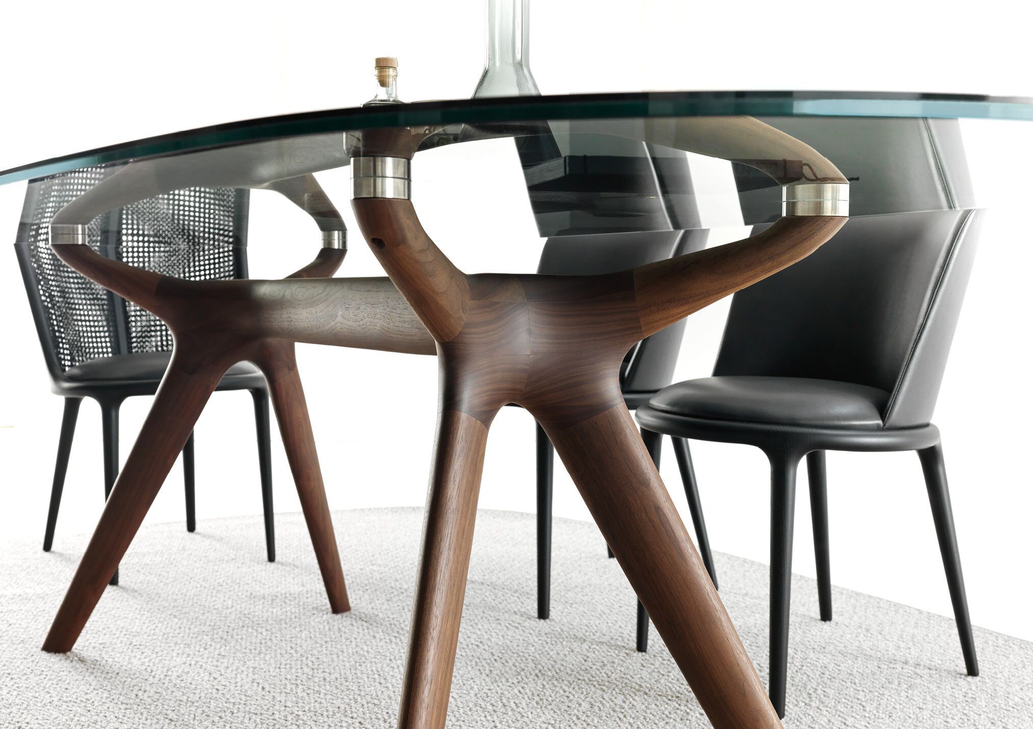Овальный стол из дерева и стекла BertO STIV ARCH-00029553 - Вид №3