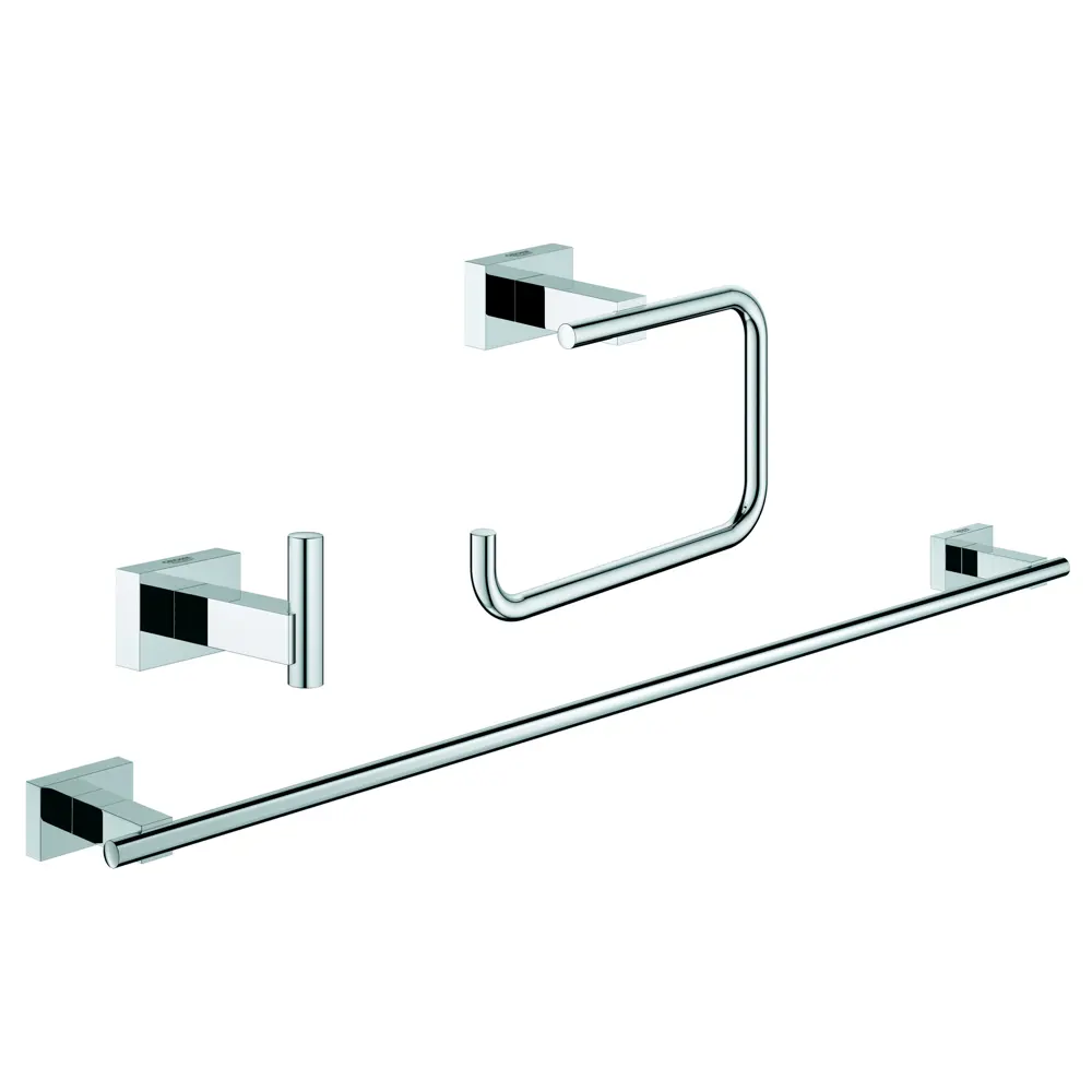 Набор аксессуаров для ванной Grohe Essentials Cube 3 предмета цвет хром STLM-2028682