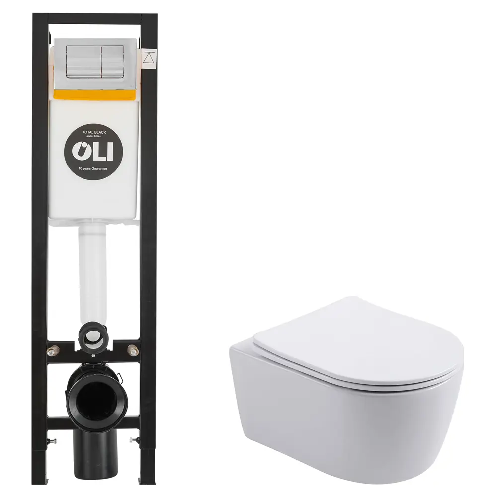 Комплект инсталляции Oli Quadra с безободковым унитазом Aquatek Европа STLM-2003283